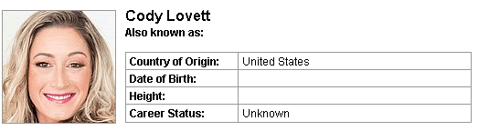 Pornstar Cody Lovett