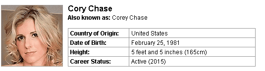 Pornstar Cory Chase