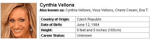 Pornstar Cynthia Vellons