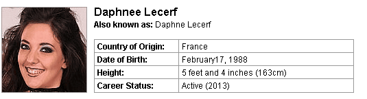 Pornstar Daphnee Lecerf