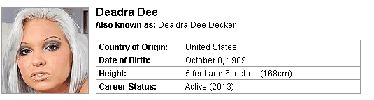 Pornstar Deadra Dee