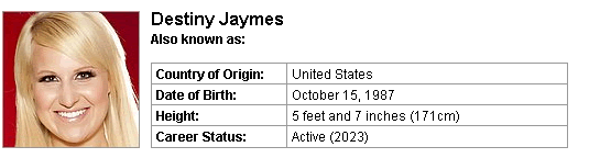 Pornstar Destiny Jaymes