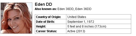 Pornstar Eden DD