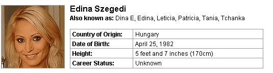 Pornstar Edina Szegedi