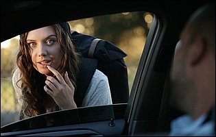 Gorgeous hitchhiker Elena Koshka getting fucked