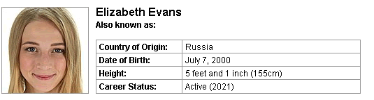 Pornstar Elizabeth Evans