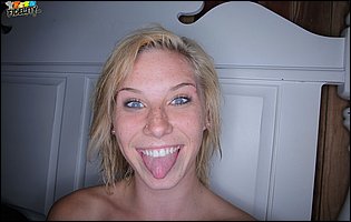 Cute blonde Ella Woods loves posing for camera