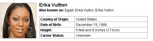 Pornstar Erika Vuitton