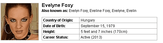 Pornstar Evelyne Foxy
