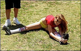 Hot soccer player Faye Reagan getting fucked by the referee