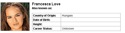 Pornstar Francesca Love
