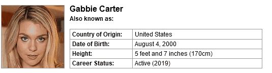 Pornstar Gabbie Carter