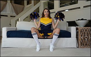 Cute cheerleader Gia Derza loves showing her hot body