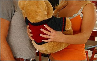 Lovely Gina Blond enjoying hot sex with her boyfriend