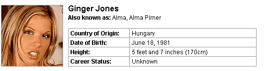 Pornstar Ginger Jones