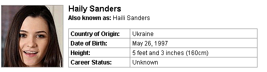 Pornstar Haily Sanders