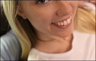Cute teen Haley Reed in pink t-shirt getting fucked by her step father