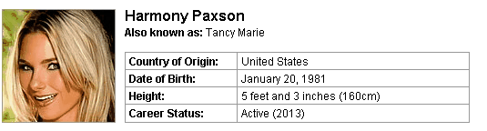Pornstar Harmony Paxson