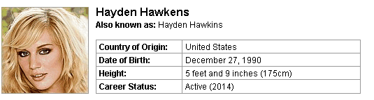 Pornstar Hayden Hawkens