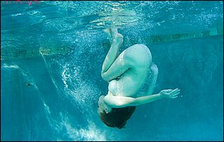 Heather Carolin having fun in the pool