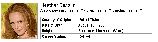 Pornstar Heather Carolin