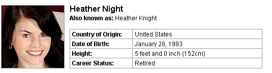 Pornstar Heather Night