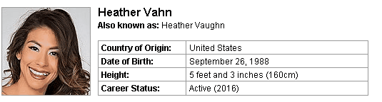 Pornstar Heather Vahn