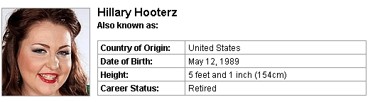 Pornstar Hillary Hooterz