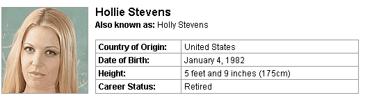 Pornstar Hollie Stevens