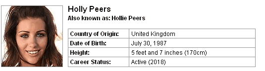 Pornstar Holly Peers