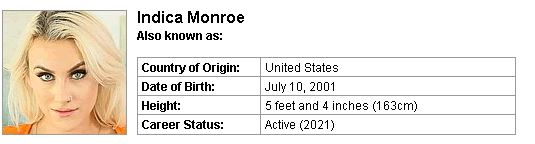 Pornstar Indica Monroe