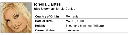 Pornstar Ionella Dantes