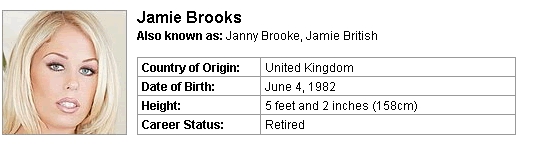 Pornstar Jamie Brooks
