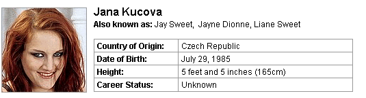 Pornstar Jana Kucova