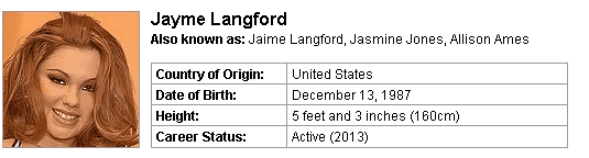 Pornstar Jayme Langford