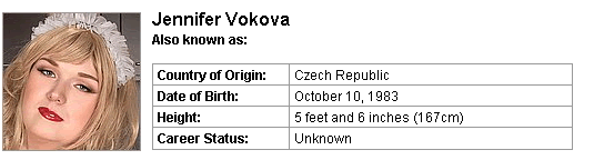 Pornstar Jennifer Vokova