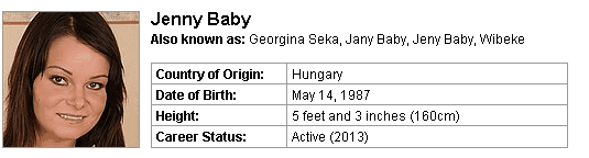 Pornstar Jenny Baby