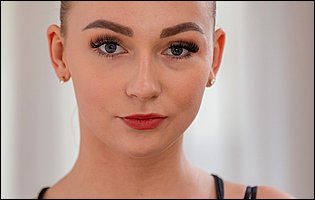 Jenny Wild strips off her black dress and underwear