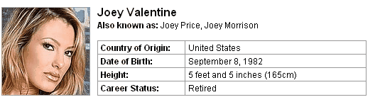 Pornstar Joey Valentine