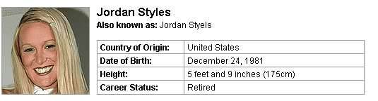 Pornstar Jordan Styles