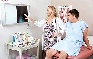 Naughty doctor Julia Ann seducing her young patient