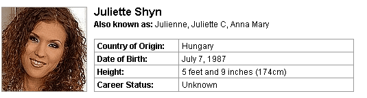 Pornstar Juliette Shyn