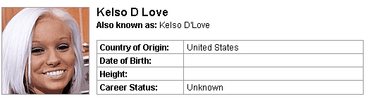 Pornstar Kelso D Love