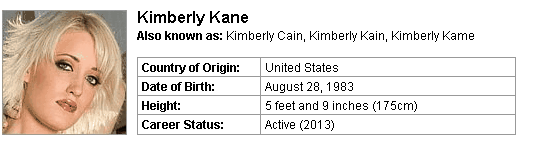 Pornstar Kimberly Kane