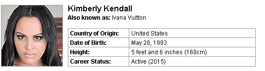 Pornstar Kimberly Kendall