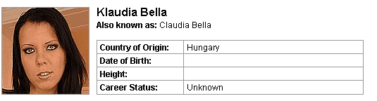 Pornstar Klaudia Bella