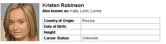 Pornstar Kristen Robinson
