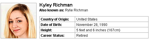 Pornstar Kyley Richman