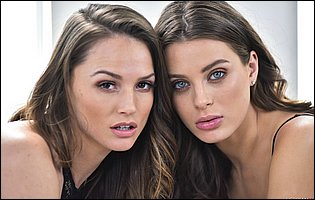 Lana Rhoades and Tori Black enjoying hot lesbian sex