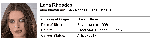 Pornstar Lana Rhoades